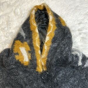 NEW Handmade Mohair Coat Sweater with Hood